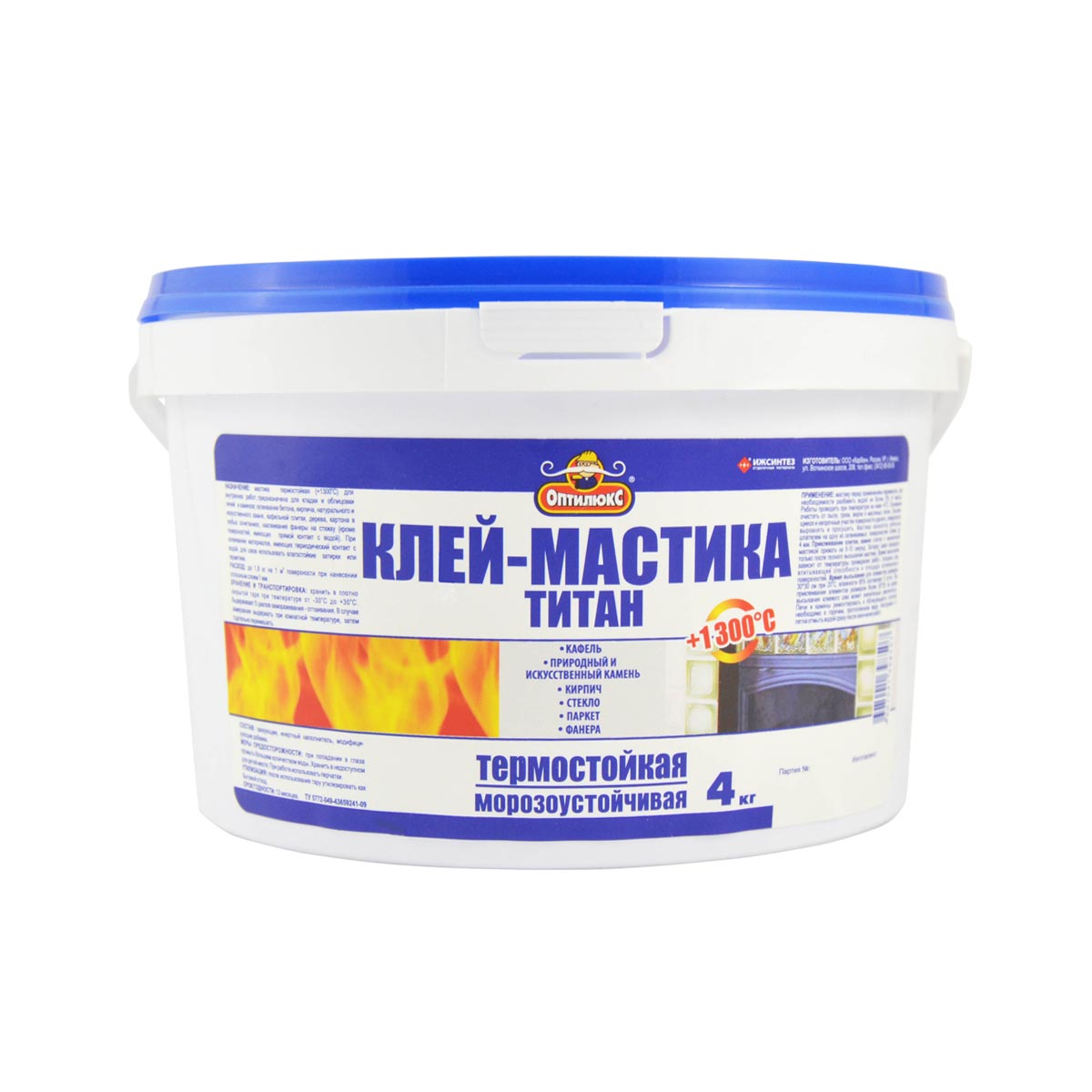 Мастика-клей Ижсинтез Optilux термостойкая, 4 кг