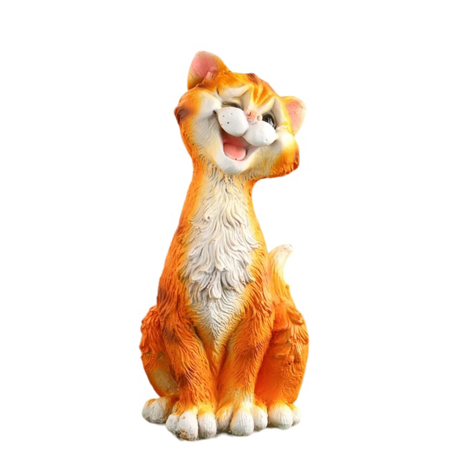 Садовая фигура "Забавный рыжий кот" 11х14х25см 4197390