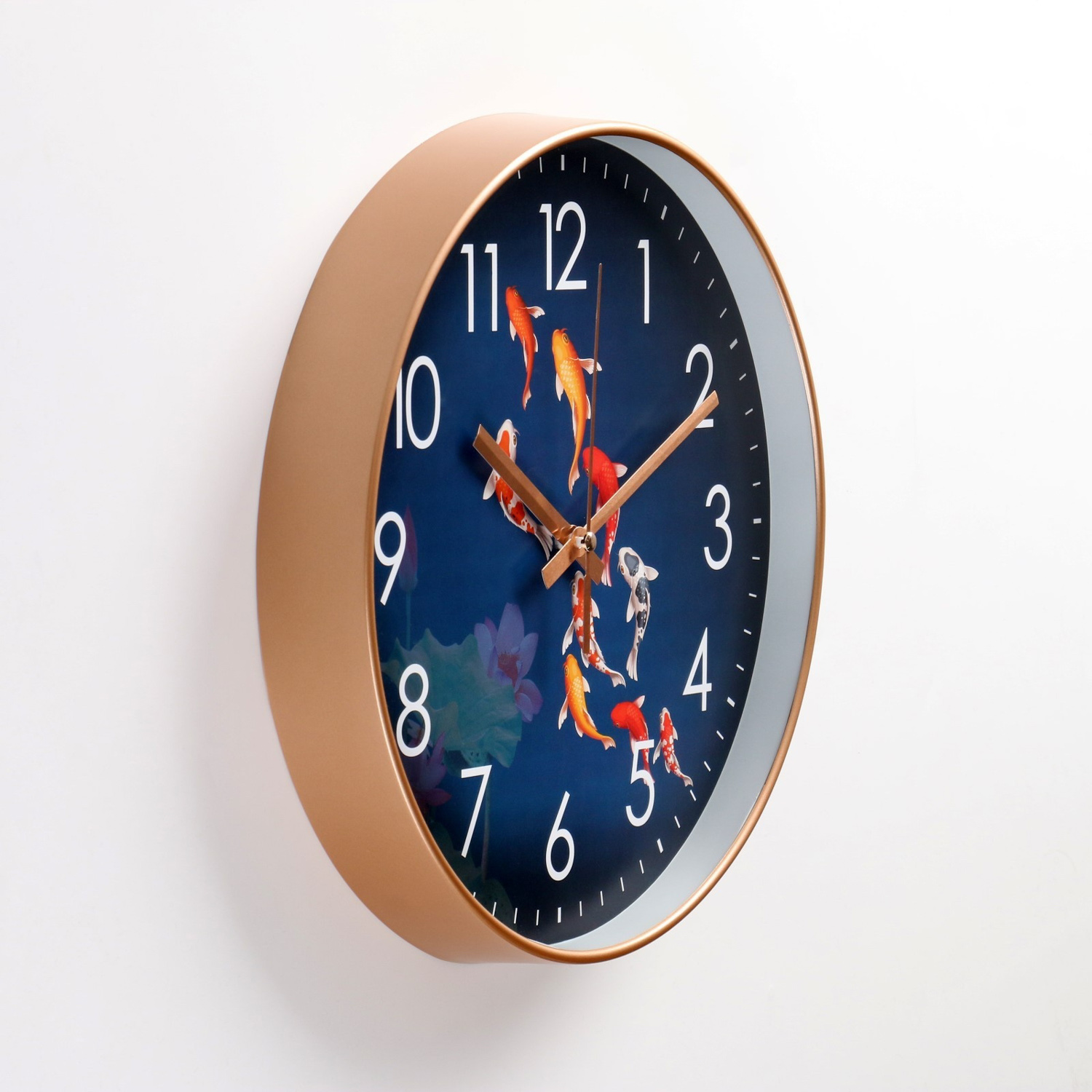 Часы настенные, серия: Интерьер, "Рыбки", плавный ход, d=30 см, АА   7802573