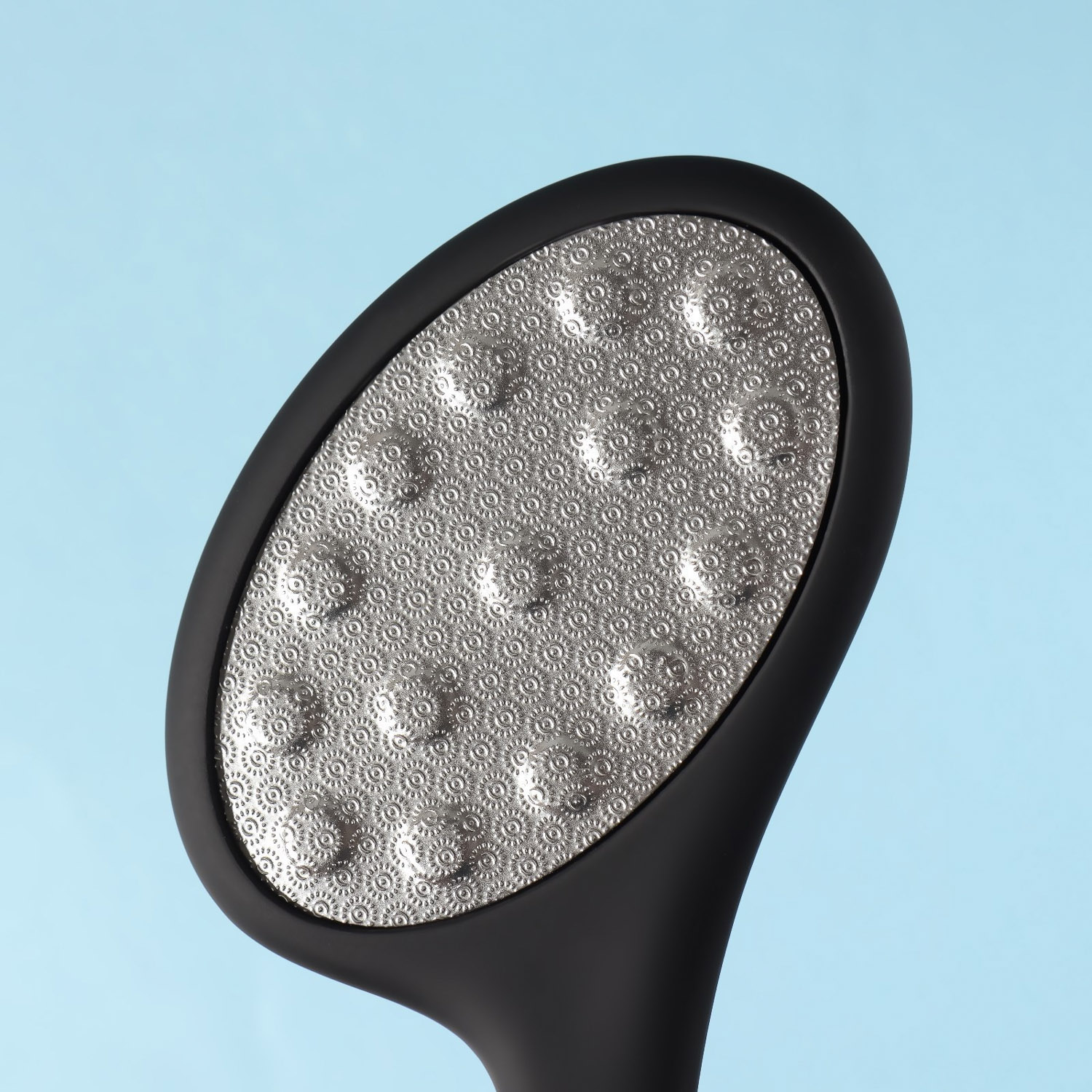 яяяТёрка для ног лазерн овал 2-х стор 17,5*5(±0,5)см прорезин чёрн пакет QF 1432078