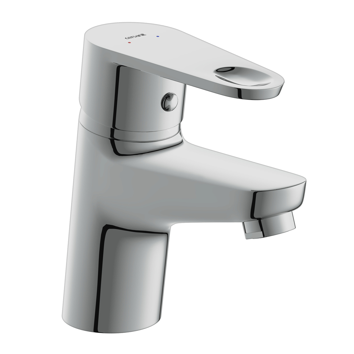 Смеситель для умывальника Cersanit Cari, короткий излив, рычажный