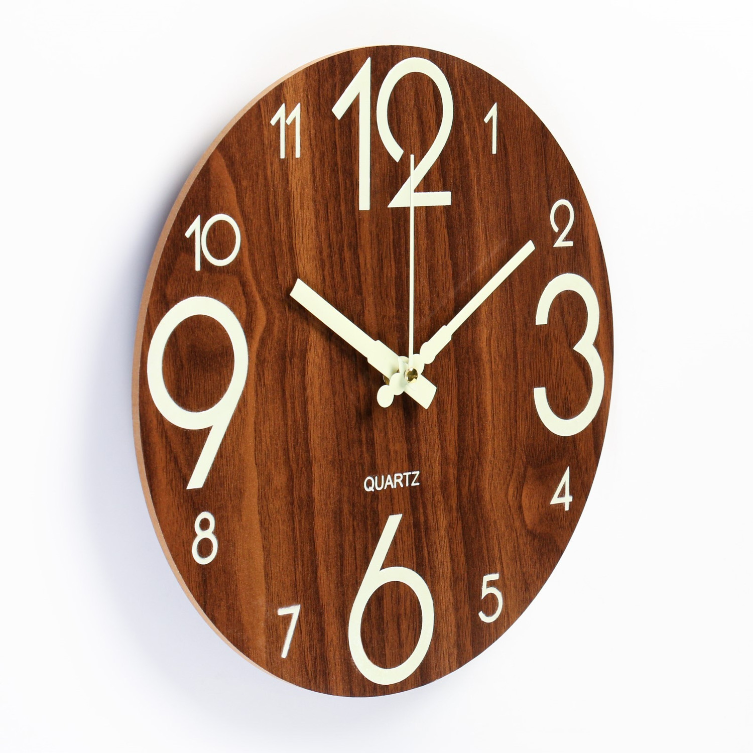 Часы настенные, флуоресцентные, плавный ход, d=30 см   7514258