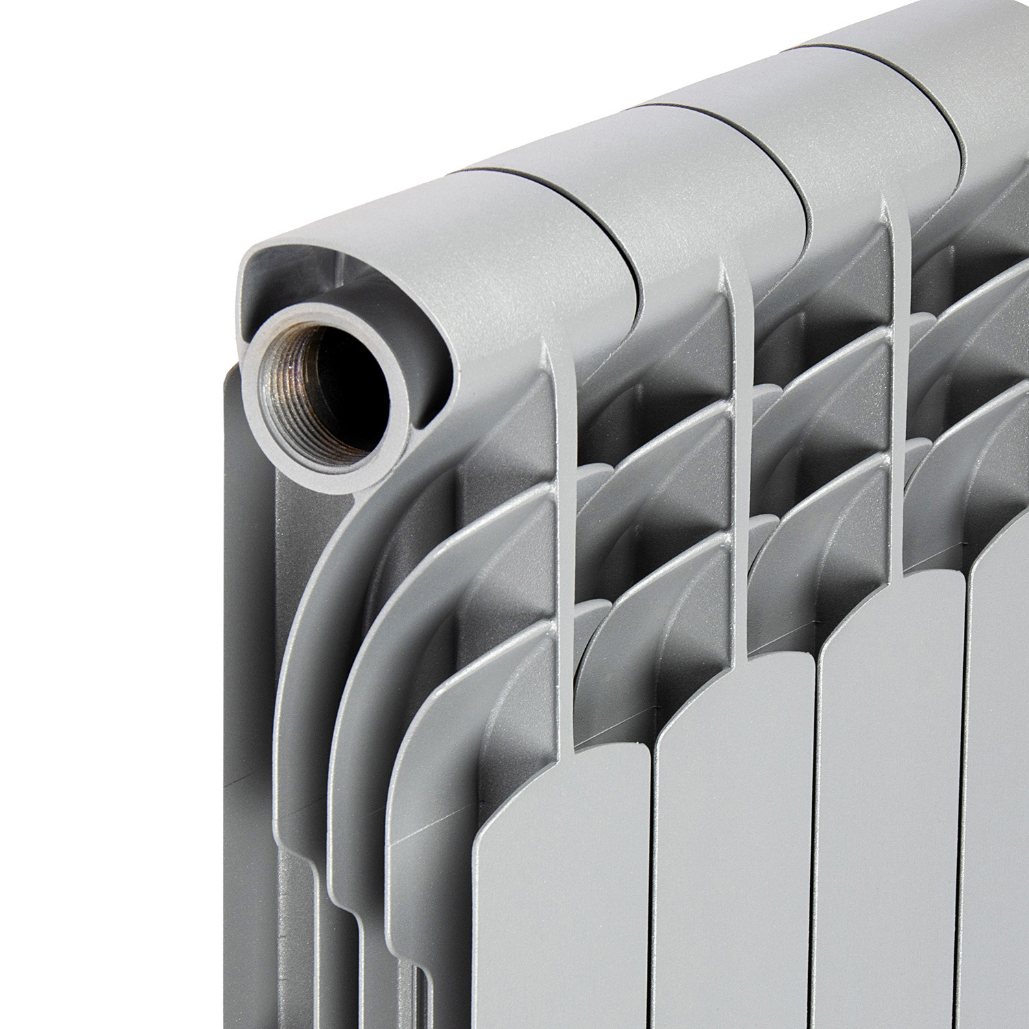 Радиатор биметаллический 4 секции Royal Thermo Revolution, 500 мм, серый