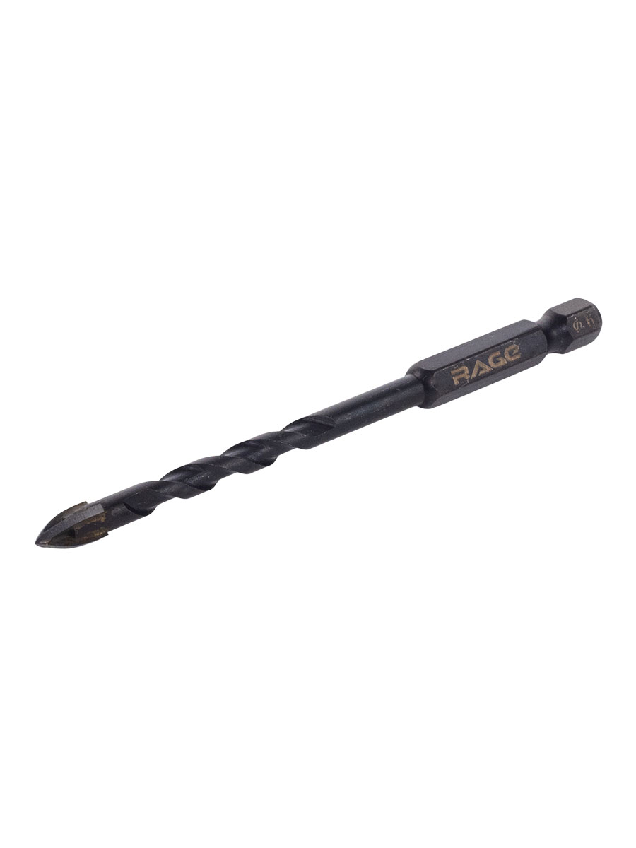 Сверло по стеклу/керамике 6,0мм (1шт) Quadro-X спиральное HEX 4 грани арт.554082 RAGE *1/10