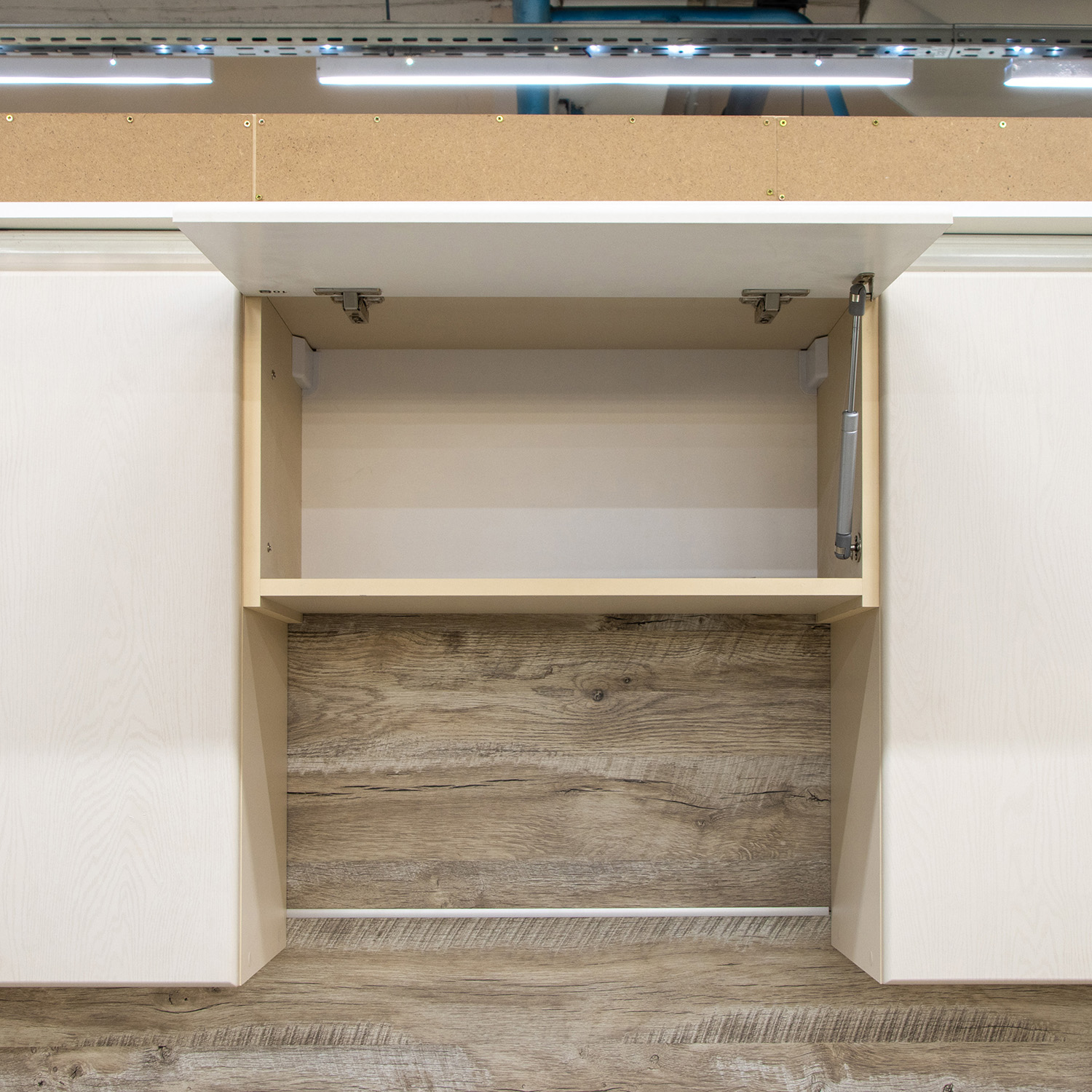 Шкаф навесной 600х338х290 мм BROZEX-WOOD Эрика, для вытяжки, с дверцей, светло-бежевый / ясень капучино софт