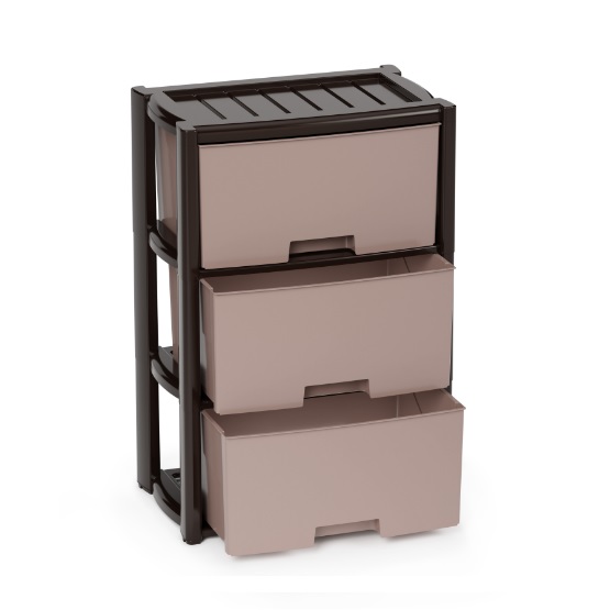 Комод пластм. "Колорит" 3 ящика выс.710мм, шир.475мм, гл.300мм Беж./Венге М7835 "ЗПИ"Альтернатива"*1 Комод пластм. "Колорит" 3 ящика выс.710мм, шир.475мм, гл.300мм Беж./Венге М7835 "ЗПИ"Альтернатива"*1