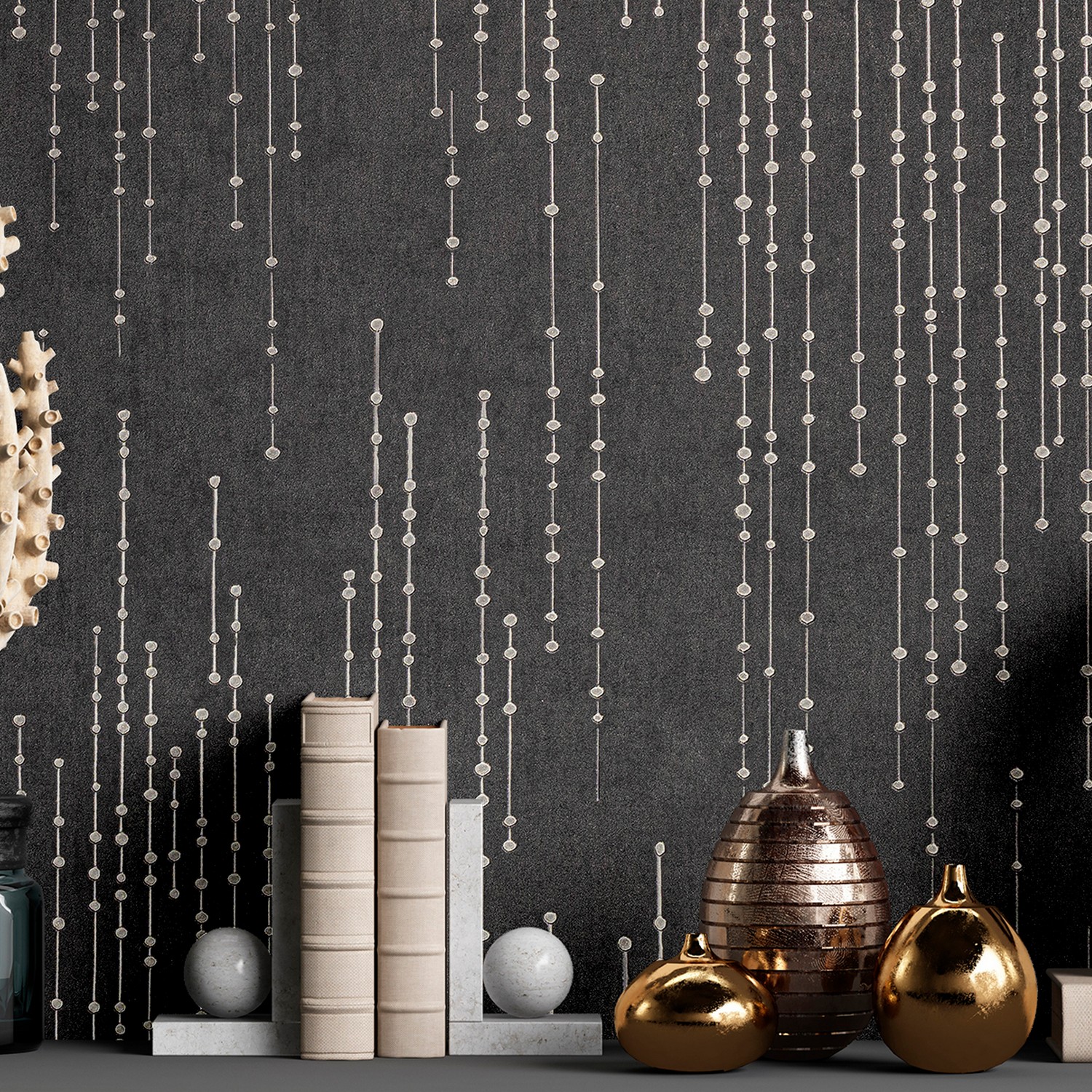 Обои флиз Ateliero Collier (черн.) 585299 1.06*10м *6