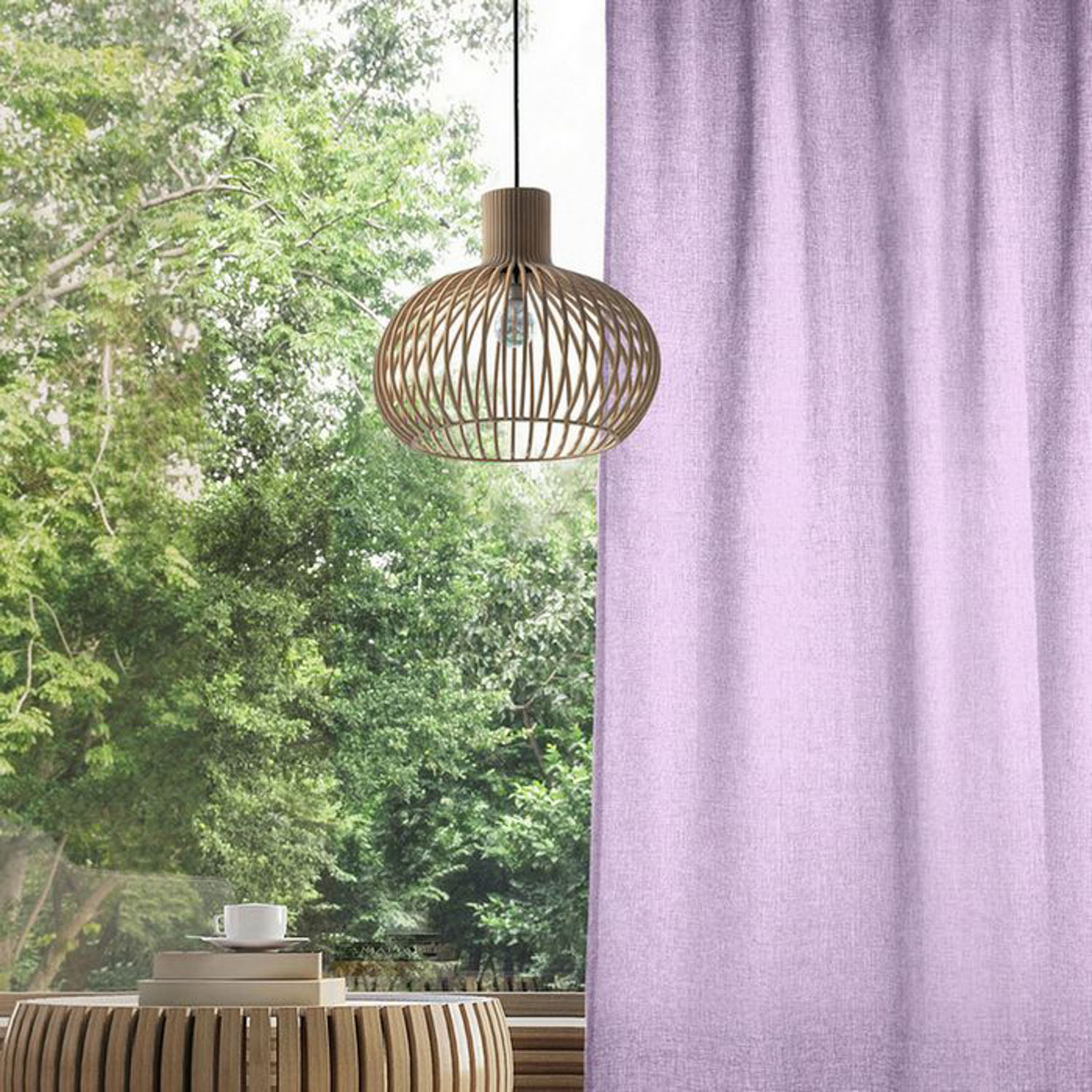 Комплект штор рогожка 165*270см сирень Волшебная ночь *1/3 *