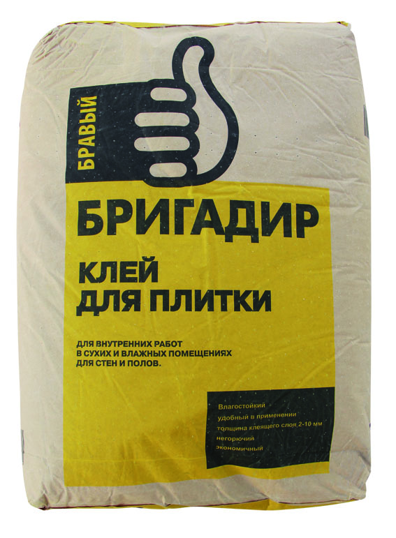Клей БРАВЫЙ БРИГАДИР для плитки 25кг Клей БРАВЫЙ БРИГАДИР для плитки 25кг