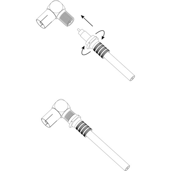 Переходник TV гнездо F - гнездо TV угловой ЭРА SIMPLE Б0048295  *10/50