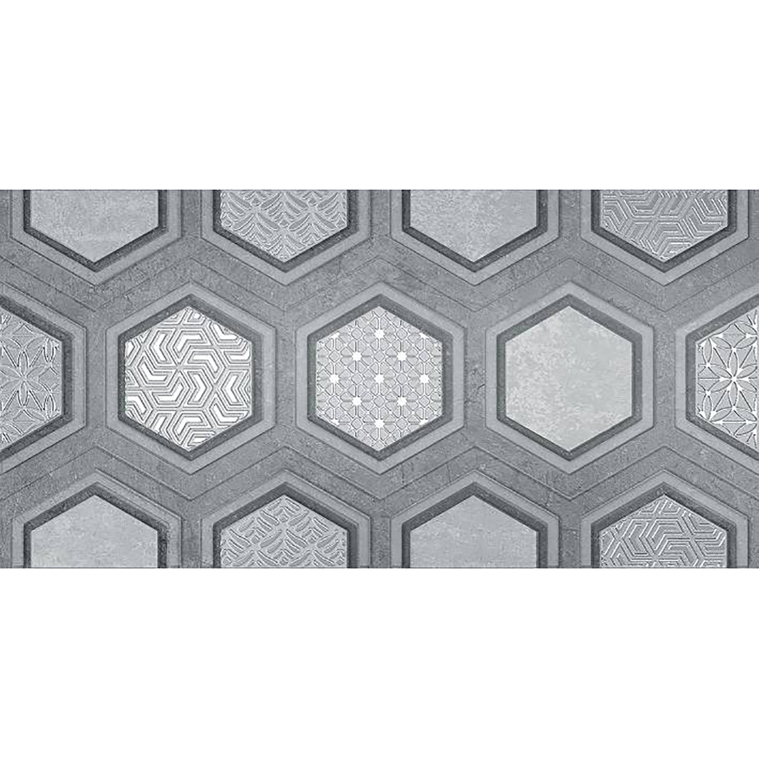 Декор Рона серый 250*500 ВКЗ *1/8