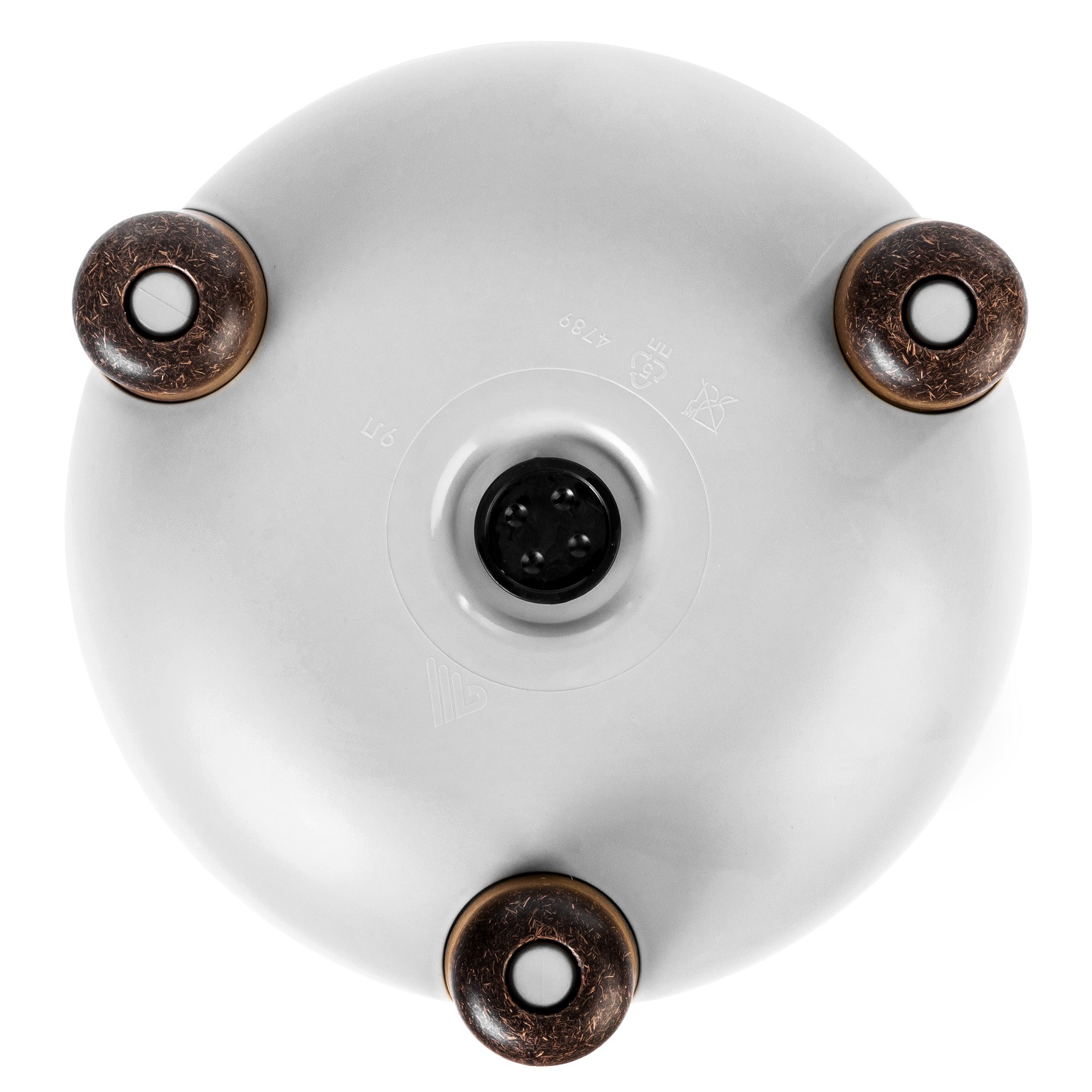 Кашпо пластм. "Жардин"  9л d верха 260мм h255мм с съем дрен.решеткой Белый М9125 *1/4