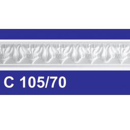 Плинтус потолочный С 105/70 2м 30*60 (СОЛИД) *60 (аналог ДЦ11)