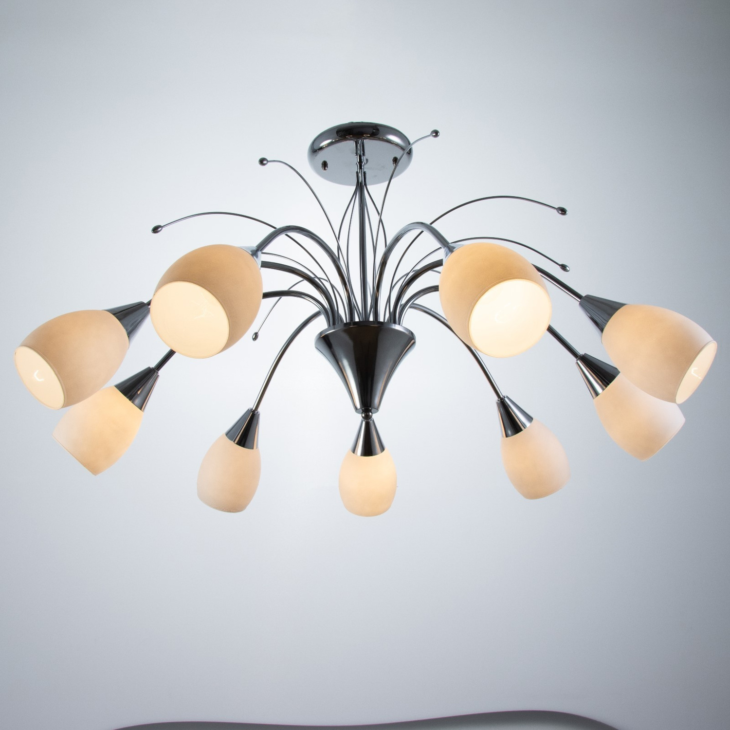 Люстра "Федерика" 9хЕ14 40Вт хром 85х85х40 см BayerLux 9408367	S=18м2  *1