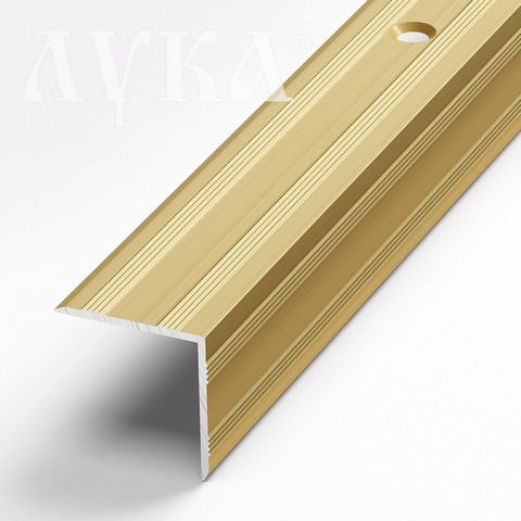 Порог-угол внешний 20х20х1800 мм Лука ПУ 05, золото люкс