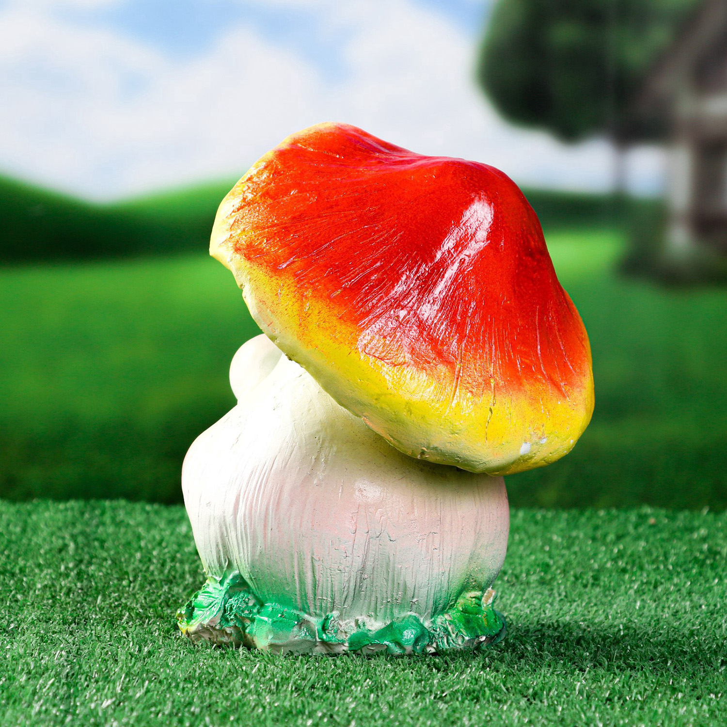 Садовая фигура "Гриб с лицом" 23см   4237585