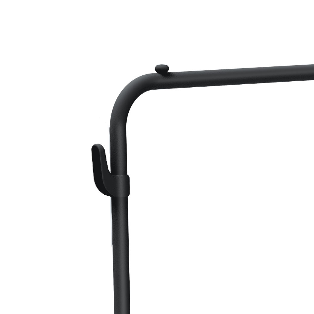 яяяВешалка напольная "Гардеробная" "Ника" шир.0,86м, выс.1,55м, на Колес. Черный ВГ2/Ч *1