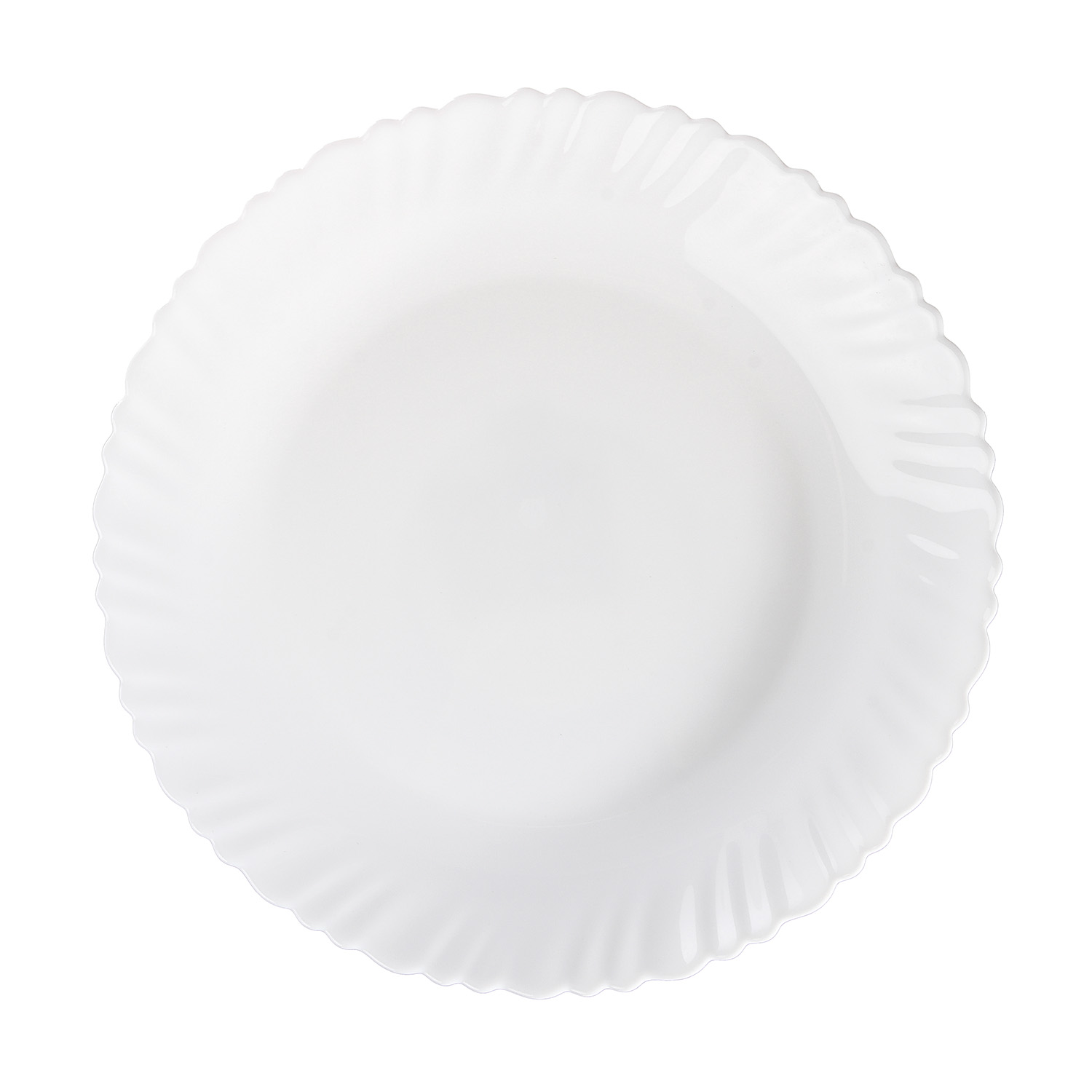 Тарелка стекло DECO мелкая d24см Белая без рисунка LHP95 *36