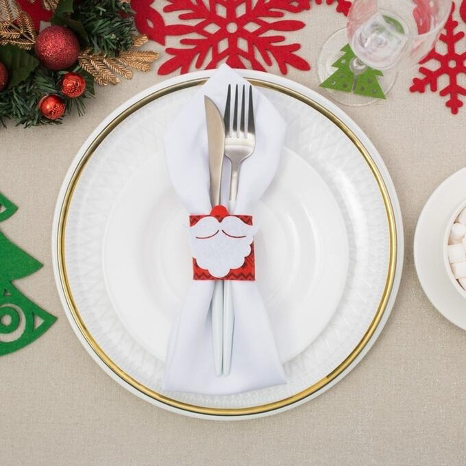 Кольцо для салфетки "Гномик" 13х5,4 см, 100%п/э, фетр 4348581 Кольцо для салфетки "Гномик" 13х5,4 см, 100%п/э, фетр 4348581