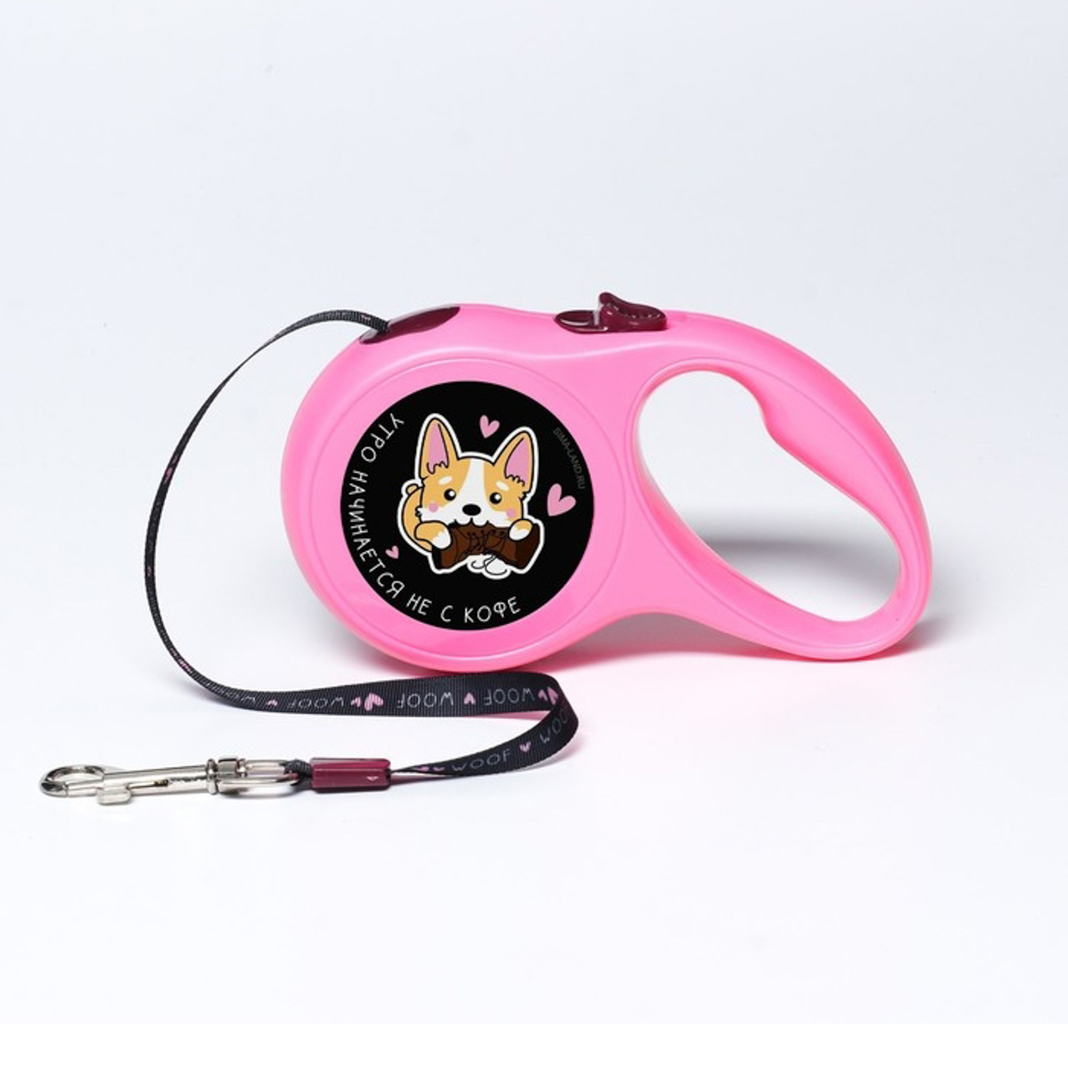 Рулетка "Утро начинается не с кофе" 5 м, вес животного до 12 кг 6787564 Рулетка "Утро начинается не с кофе" 5 м, вес животного до 12 кг 6787564