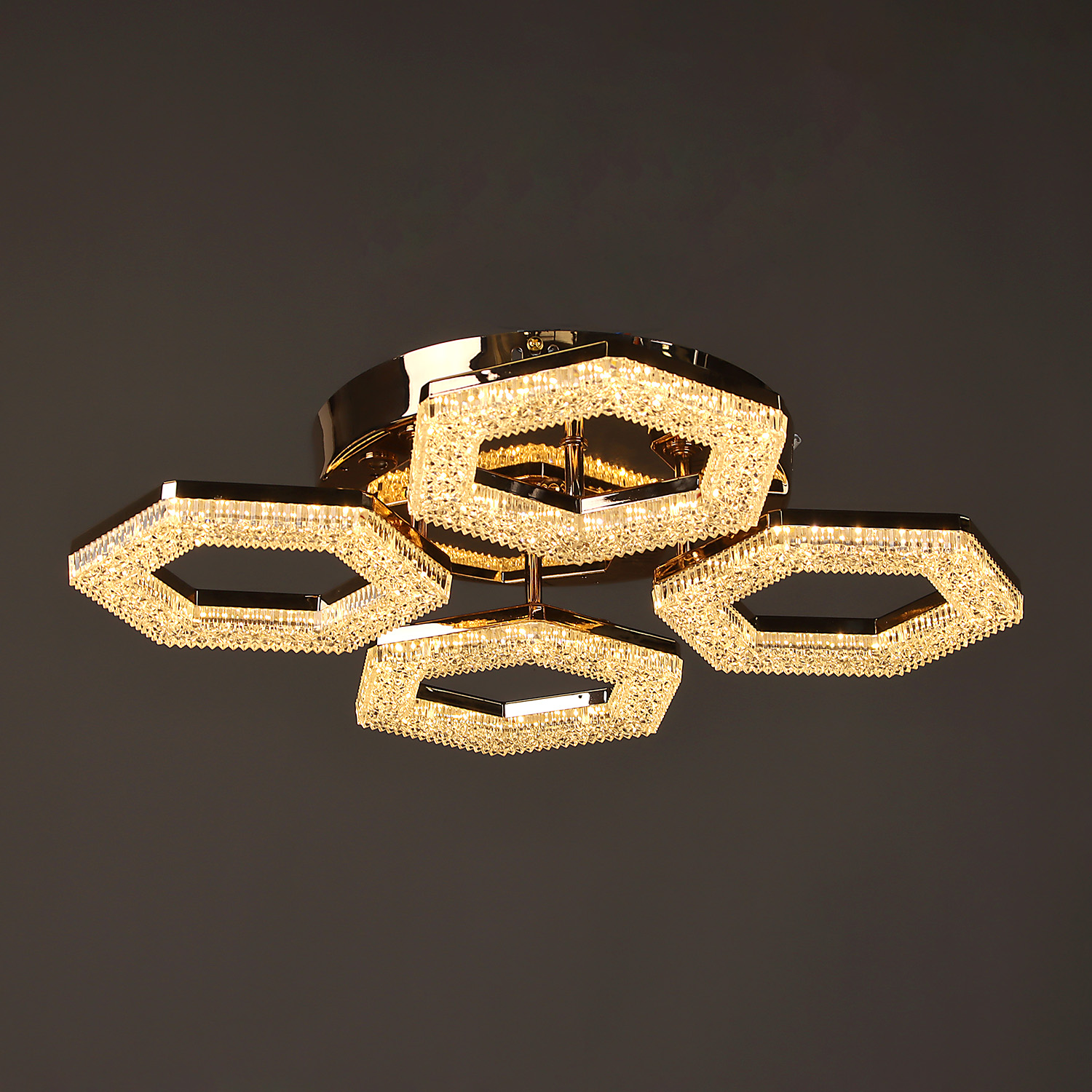 Люстра YH1234/4 FGD 4*48W LED 3000-6500К (d-500; h-100) пульт VERNER LIGHTING *1