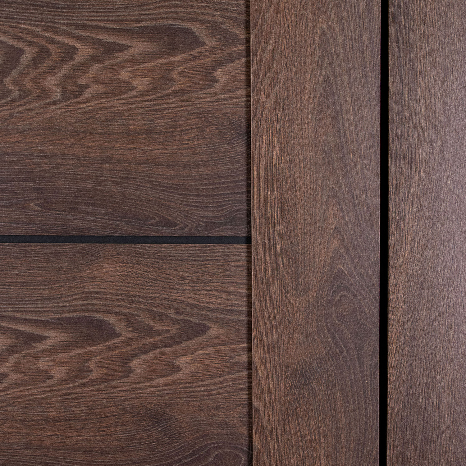 Дверь межкомнатная остеклённая КЛ7/1 Дуб Темный 800 мм черное стекло Двери ГУД *1