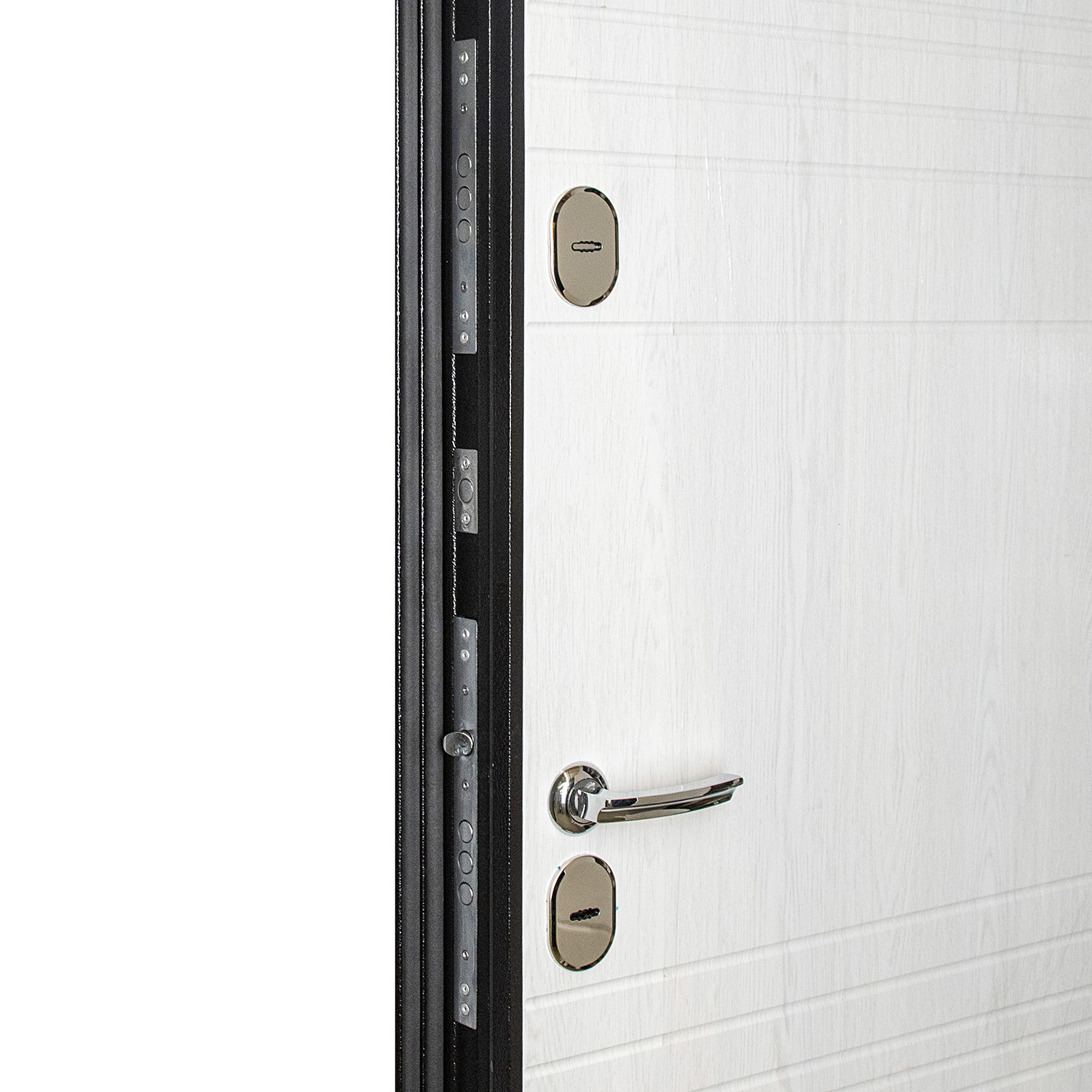 Дверь входная 2050х960х110 мм Форпост Норд, левая, ясень белый