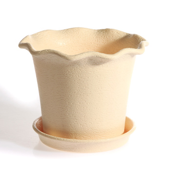 Кашпо пластм. Le Fleur 2,0л д.16,5см с поддоном Бежевый 403-4 Tek.A.Tek