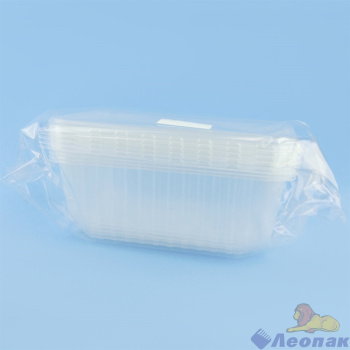 Одноразовые контейнеры с Крышками 1,5л прямоуг. НАБОР 5ШТ Леопак *115