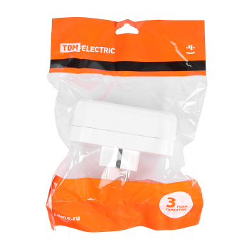 Разветвитель  2роз.  с заземлением16А 250В "TDM" SQ1806-0026   *1/12/192