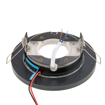 Светильник встраиваемый GX53 H4LD5310 Ecola Glass Стекл Круг с подсв.черн.хром SP53RNECH *10/30