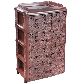 Комод пластм. "Лаура" 4 ящика 925х245х560мм Венге М6874 (ЗПИ "Альтернатива") *1