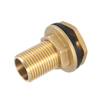 Штуцер (врезка) в бак (емкость) с прокладкой  1/2"(Ø15) латунь ИС.071266 *1/20/40