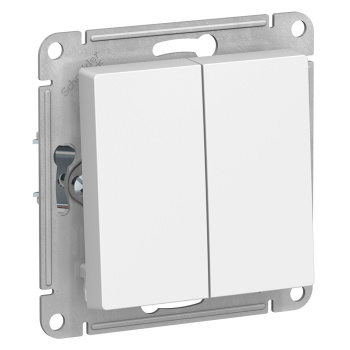 Механизм выключателя "ATLAS DESIGN" 2-кл. белый (сх.5) 10АХ SchE ATN000151 *1/20