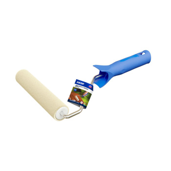 Валик-миди 120мм в сборе д/работ с лаками,d-25мм,ворс5мм,ручка30см,велюр (Акор) *1/45