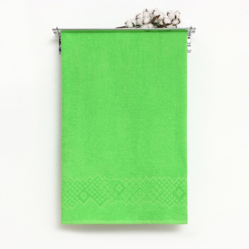 Полотенце махровое 70*130см Flashlights цв. 15-0545 зеленый 295гр/м2 ПТ-3501-05577 *3/15