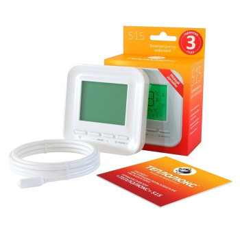 Терморегулятор Теплолюкс 515, электронный, белый Терморегулятор Теплолюкс 515, электронный, белый
