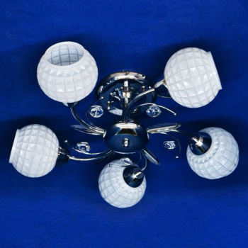 Люстра Verner Lighting N302595, 40 Вт, E27, 5 ламп, хром