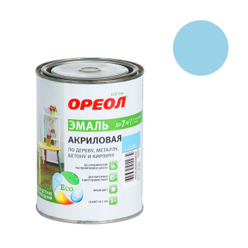Эмаль акриловая голубая 0,9 кг Ореол *1/14/588