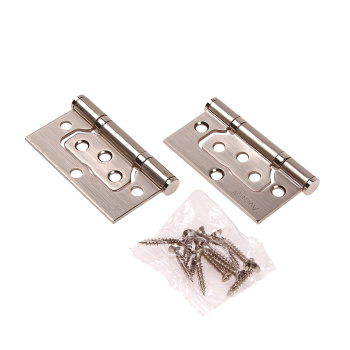 Петля без врезки Avers B2-NIS, 75х63х2.5 мм, цвет никель матовый