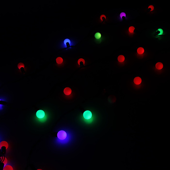 Гирлянда «Нить» Luazon Lighting, 10 м, мигание, мульти, шарики 2.5 см, 100 LED, IP44, 220 В Гирлянда «Нить» Luazon Lighting, 10 м, мигание, мульти, шарики 2.5 см, 100 LED, IP44, 220 В