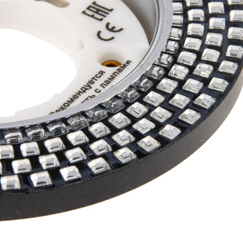 Светильник встраиваемый GX53 H4 5319 Ecola Glass Круг мозайка черный/хром FX53RMECB *10/30