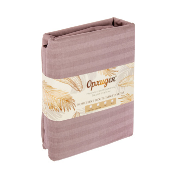 Постельное белье евро бязь-страйп 334-7/5 пудровый Орхидея, наволочки 70*70 - 2шт *1/6