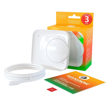 Терморегулятор Теплолюкс 510, механический, белый Терморегулятор Теплолюкс 510, механический, белый