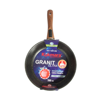 Сковорода алюм. а/приг.литая Kukmara "Granit ultra" original d26см Съемн.руч. сго262а (Кукмор) *1/5 Сковорода алюм. а/приг.литая Kukmara "Granit ultra" original d26см Съемн.руч. сго262а (Кукмор) *1/5