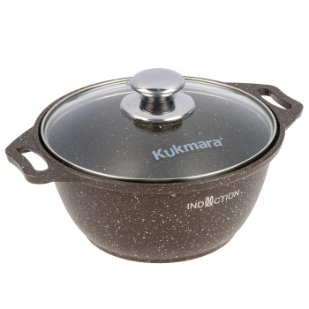 Кастрюля алюм. литая а/приг. Kukmara "Marble Induction" Мрам.коф. 2,0л Ст.кр. кмки22а *1/3 Кастрюля алюм. литая а/приг. Kukmara "Marble Induction" Мрам.коф. 2,0л Ст.кр. кмки22а *1/3