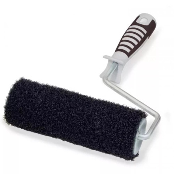 Валик для выравнивающих смесей 250мм D68мм, бюгель d-8мм, ворс 10мм черный нейлон Акор *1/20