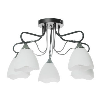 Люстра Verner Lighting А2618/5, 40 Вт, Е27, 5 ламп, черный/хром