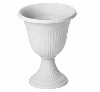 Кашпо-Вазон пластм. "Ливия" 7л d верха 300мм h380мм Мрамор М3202 ("М-Пластика") *1/10