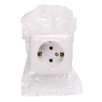 Розетка "Хит" ОП 1-мест. белая з/к 16А РА16-133-б *10/132